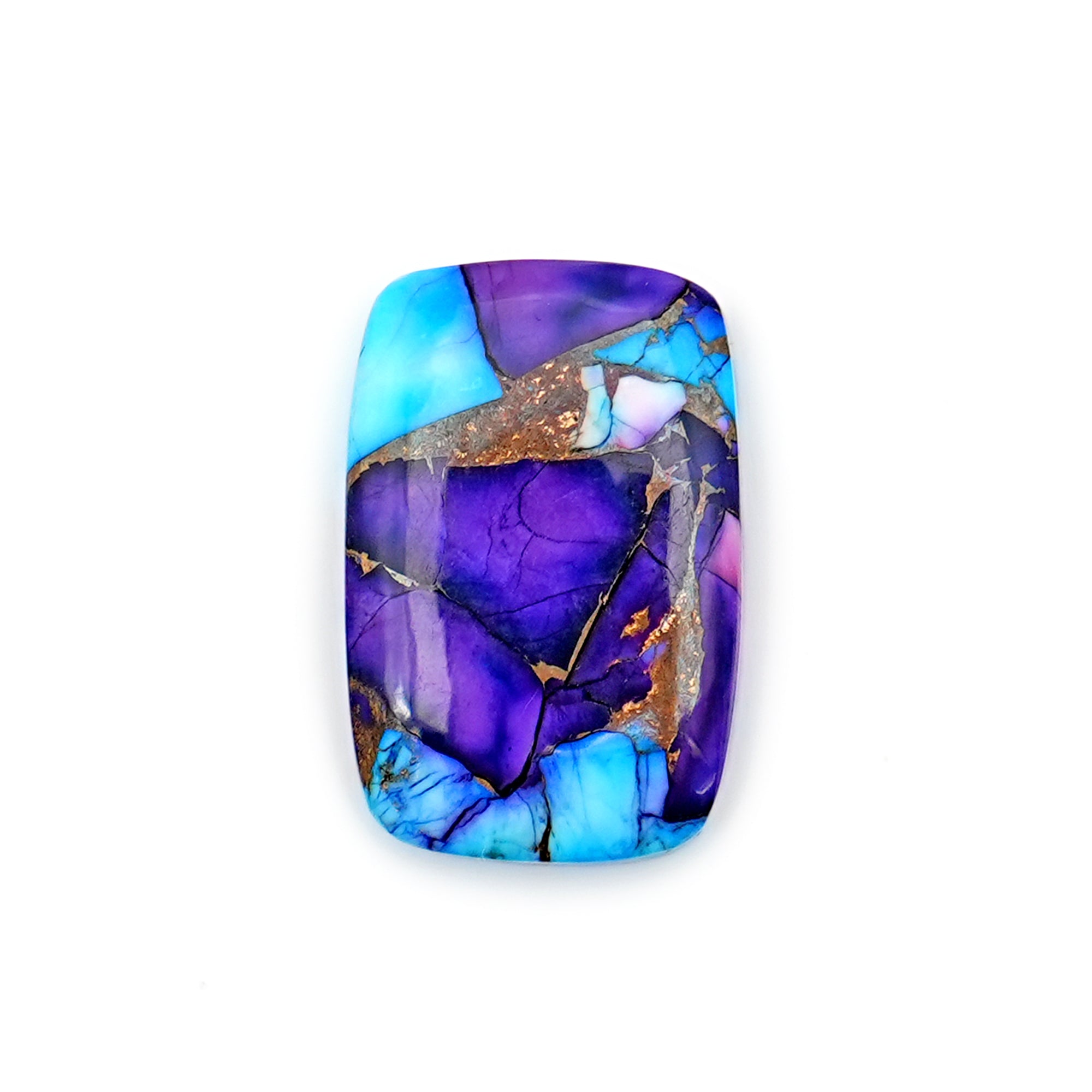 Natural Kingman Purple Dahlia Turquoise Gem | Freeform Smooth Cabochon for Jewelry