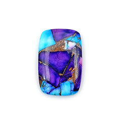 Natural Kingman Purple Dahlia Turquoise Gem | Freeform Smooth Cabochon for Jewelry