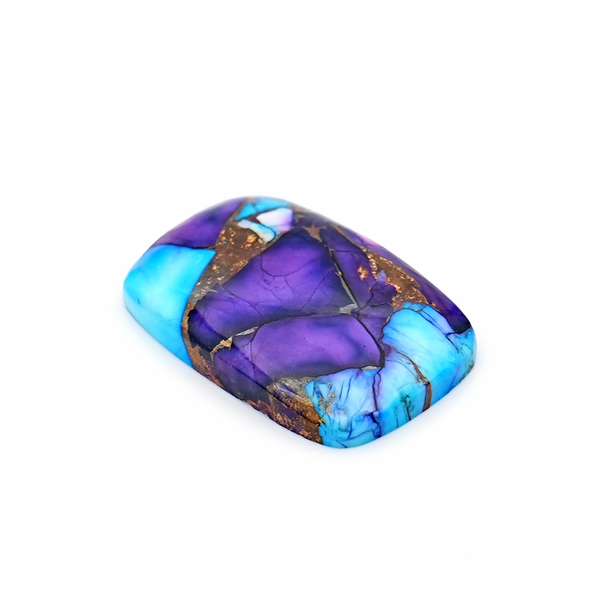 Natural Kingman Purple Dahlia Turquoise Gem | Freeform Smooth Cabochon for Jewelry