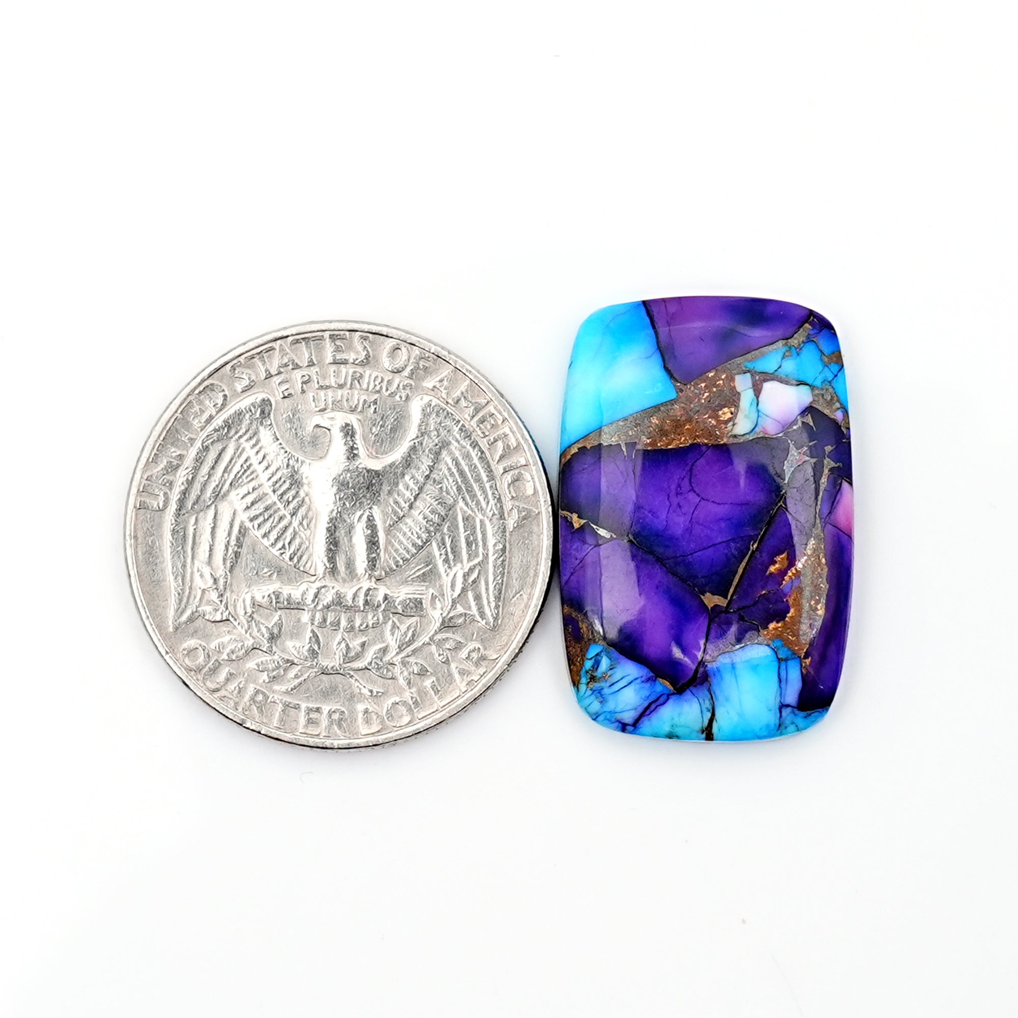Natural Kingman Purple Dahlia Turquoise Gem | Freeform Smooth Cabochon for Jewelry