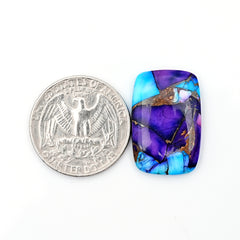 Natural Kingman Purple Dahlia Turquoise Gem | Freeform Smooth Cabochon for Jewelry