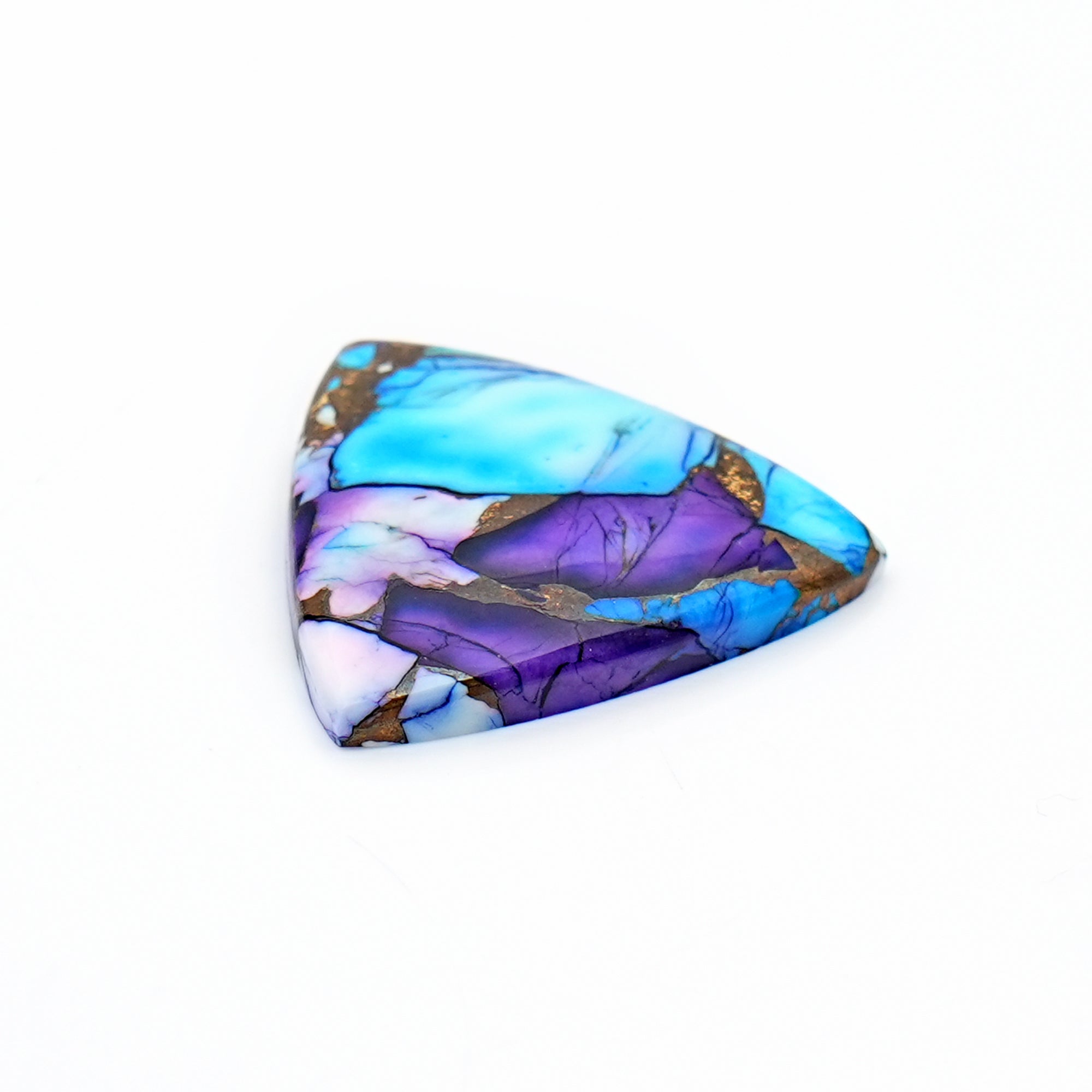 Natural Kingman Purple Dahlia Turquoise Gem | Freeform Smooth Cabochon for Jewelry