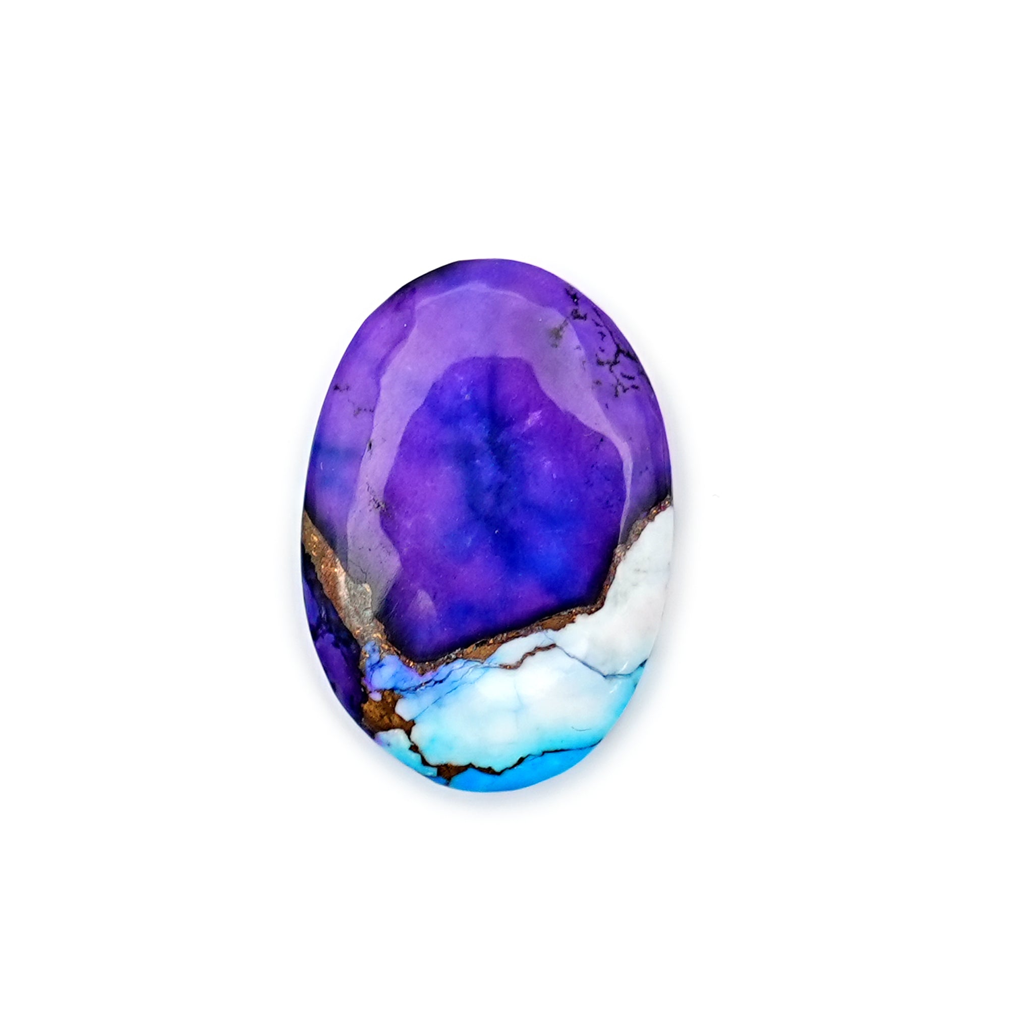 Natural Kingman Purple Dahlia Turquoise Gem | Freeform Smooth Cabochon for Jewelry
