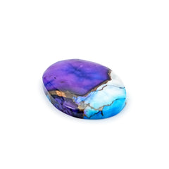 Natural Kingman Purple Dahlia Turquoise Gem | Freeform Smooth Cabochon for Jewelry