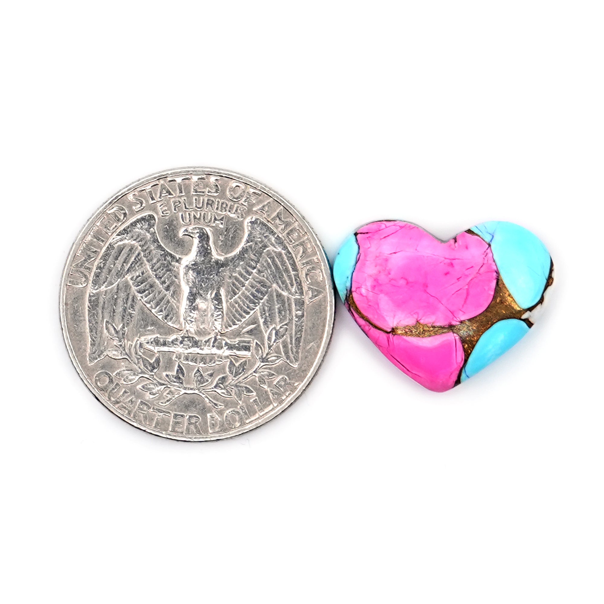 Natural Kingman Pink Dahlia Turquoise Gem | Freeform Smooth Cabochon for Jewelry