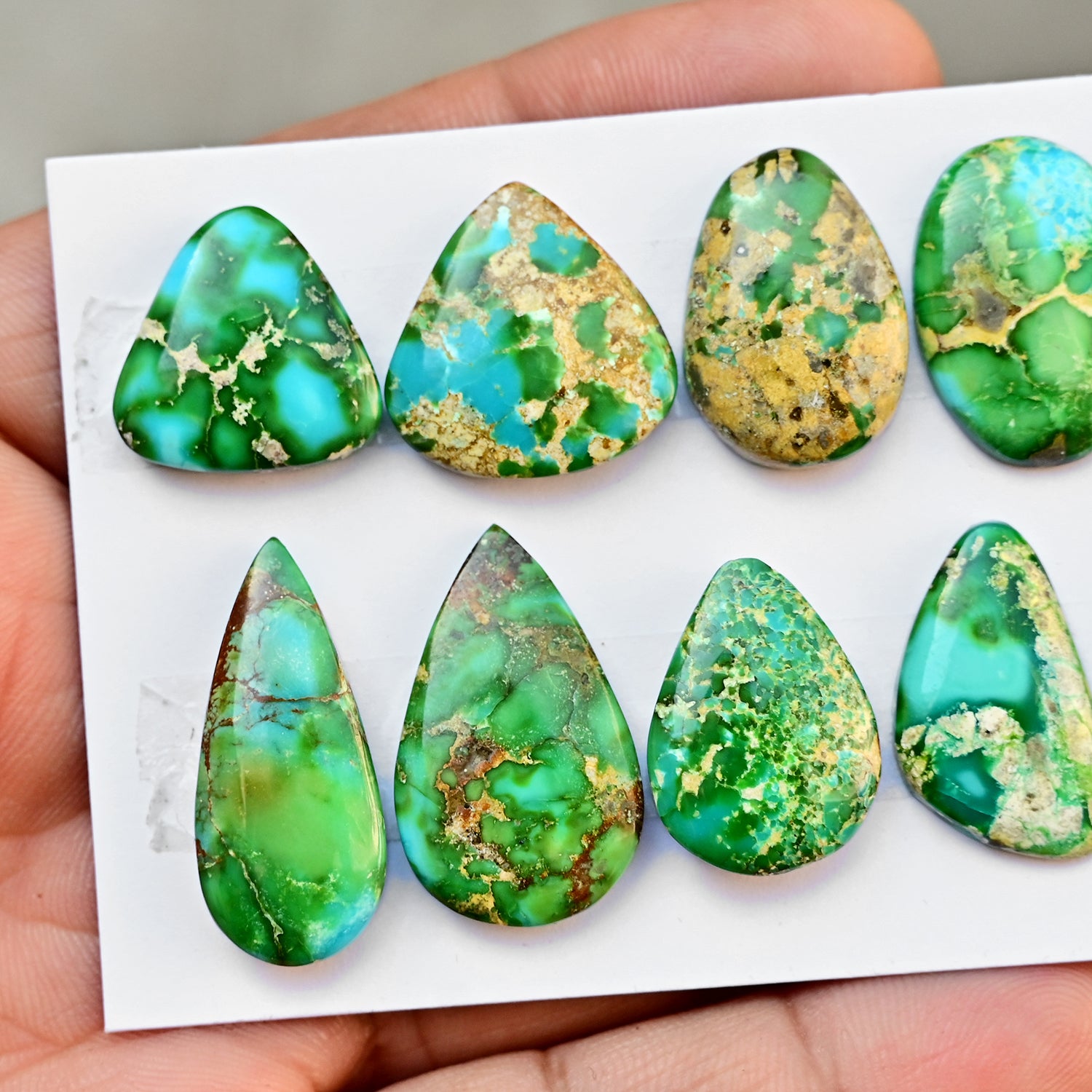 Sonoran Gold Mountain Turquoise Cabochon Loose Gemstones for Jewelry Making