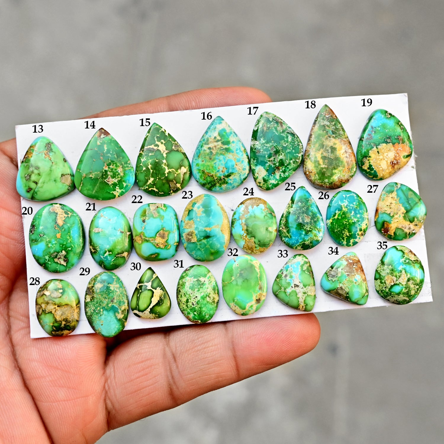 Sonoran Gold Mountain Turquoise Cabochon Loose Gemstones for Jewelry Making