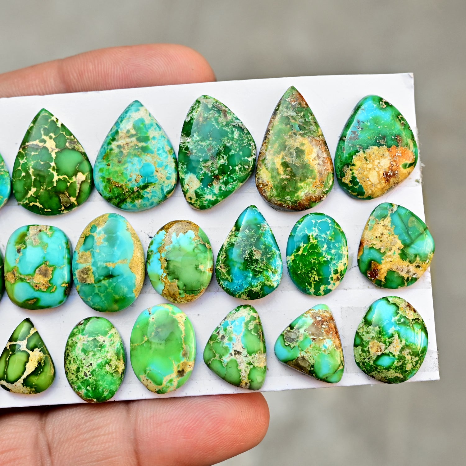 Sonoran Gold Mountain Turquoise Cabochon Loose Gemstones for Jewelry Making