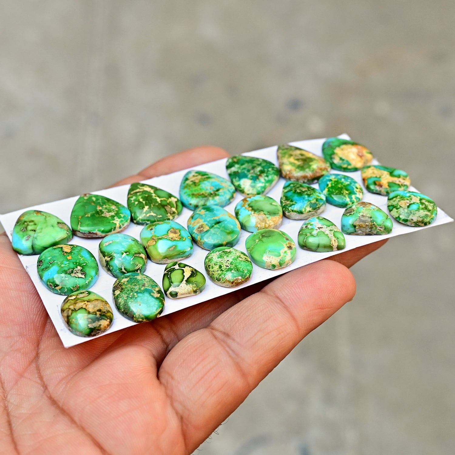 Sonoran Gold Mountain Turquoise Cabochon Loose Gemstones for Jewelry Making