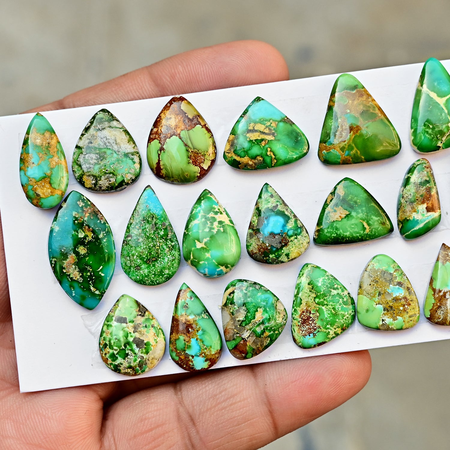 Sonoran Gold Mountain Turquoise Cabochon Loose Gemstones for Jewelry Making