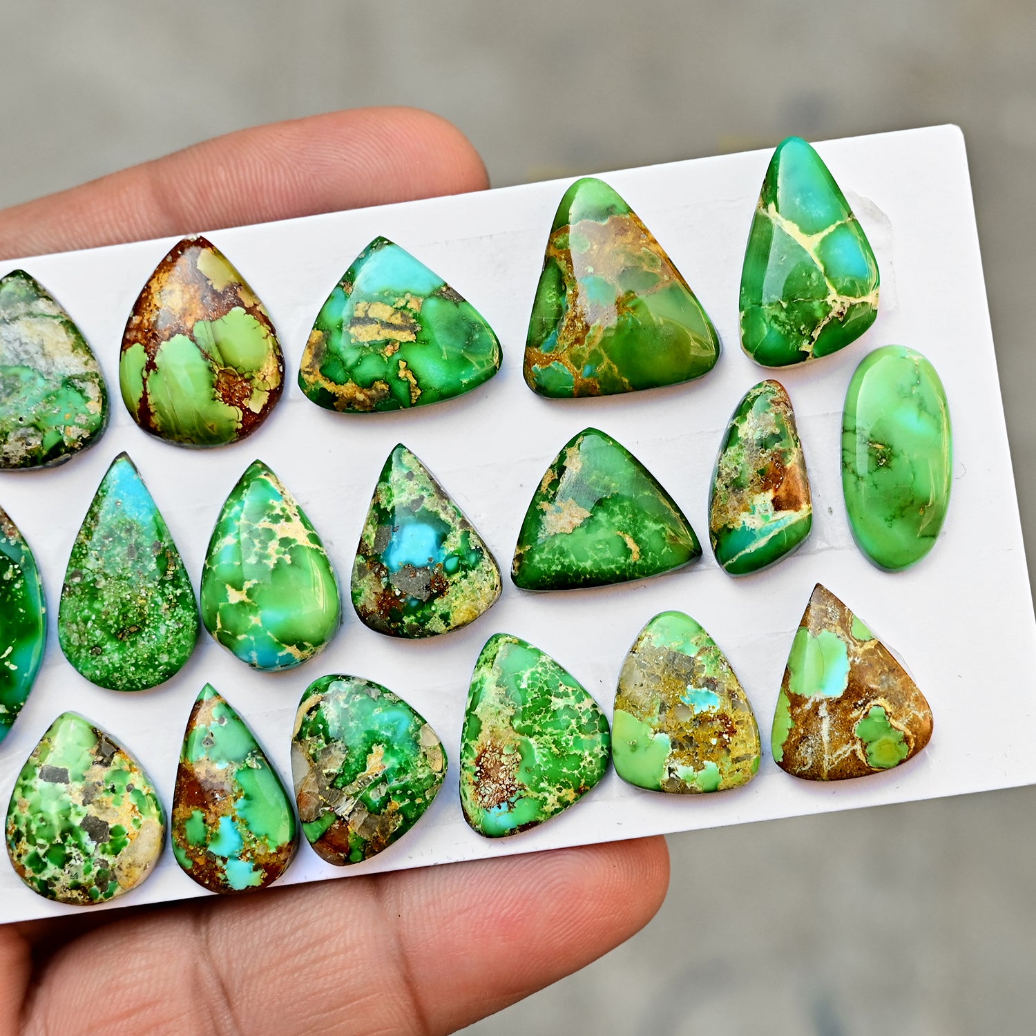 Sonoran Gold Mountain Turquoise Cabochon Loose Gemstones for Jewelry Making