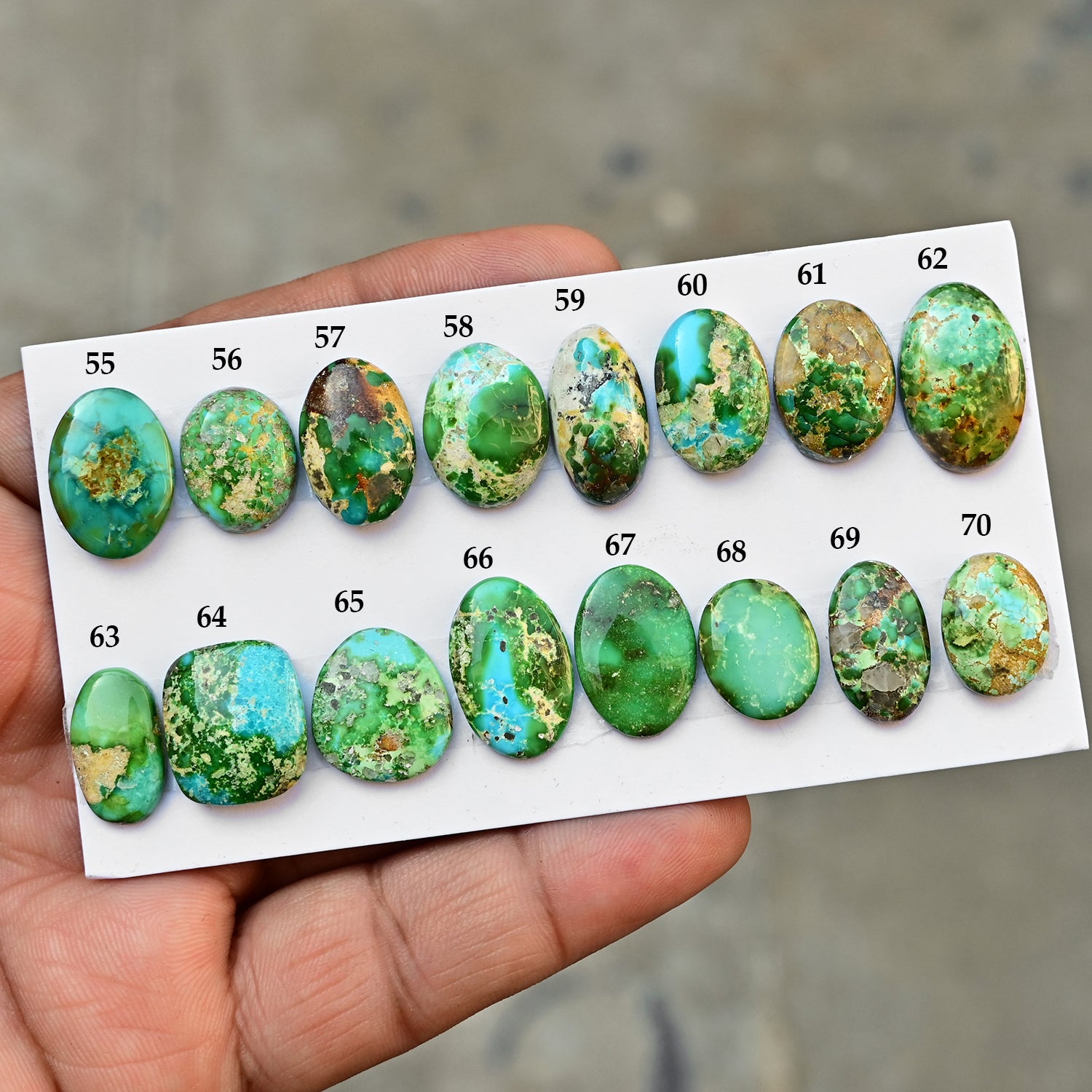 Sonoran Gold Mountain Turquoise Cabochon Loose Gemstones for Jewelry Making