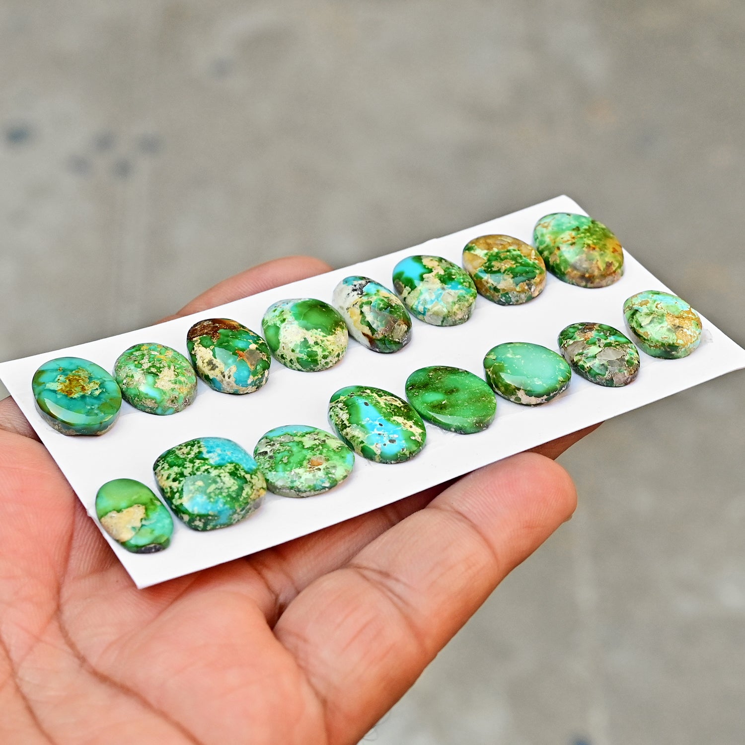 Sonoran Gold Mountain Turquoise Cabochon Loose Gemstones for Jewelry Making