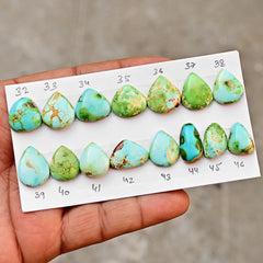 Sonoran Gold Mountain Turquoise Cabochon Natural Flatback Loose Gemstones for Jewelry Making