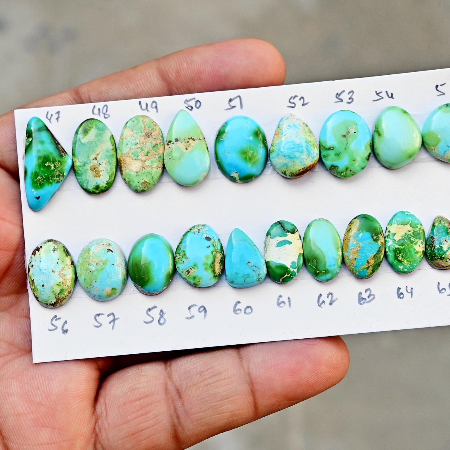 Sonoran Gold Mountain Turquoise Cabochon Natural Flatback Loose Gemstones for Jewelry Making