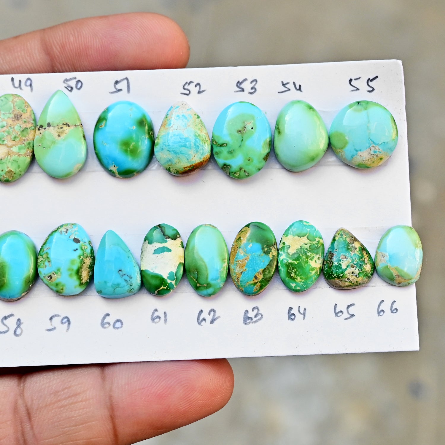 Sonoran Gold Mountain Turquoise Cabochon Natural Flatback Loose Gemstones for Jewelry Making