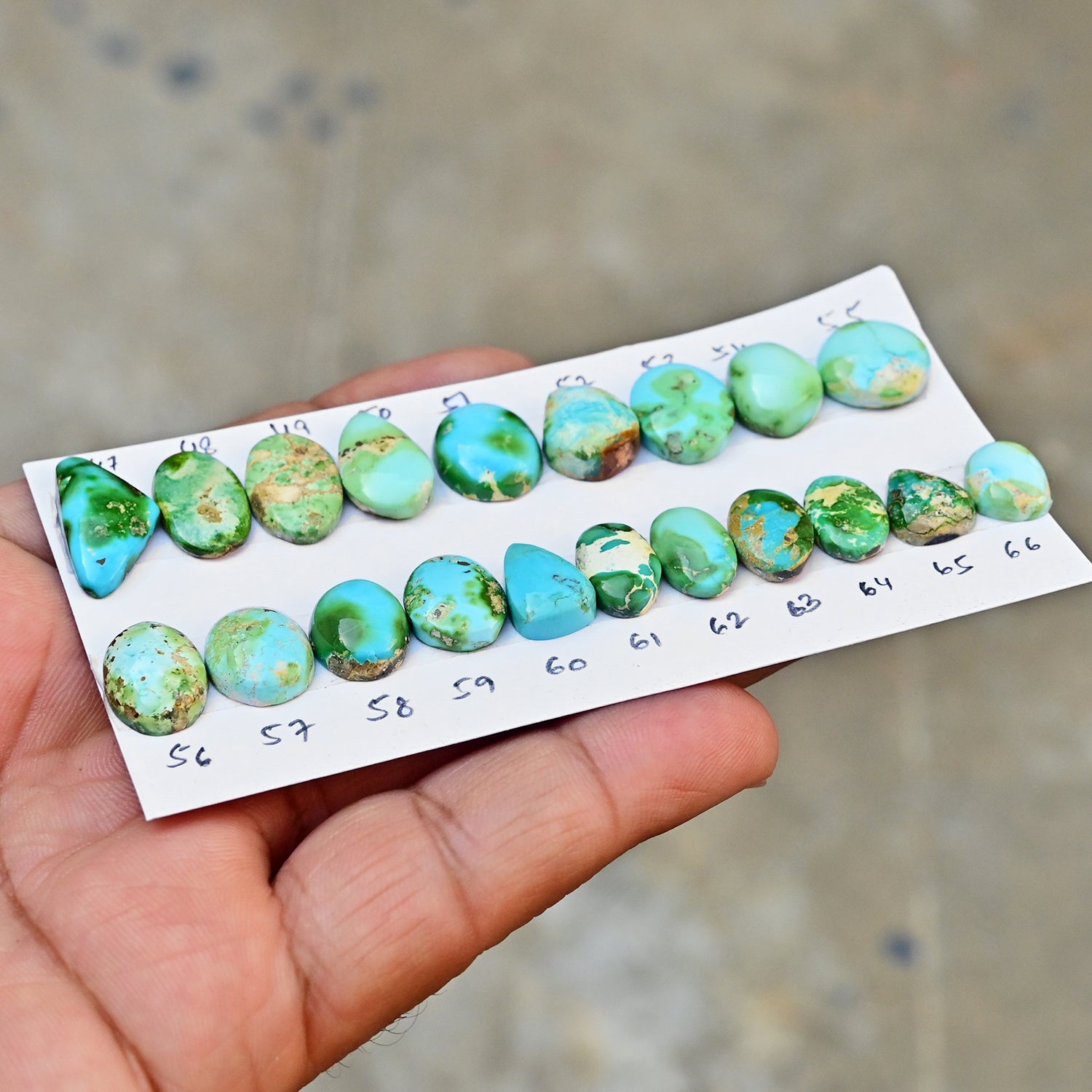 Sonoran Gold Mountain Turquoise Cabochon Natural Flatback Loose Gemstones for Jewelry Making