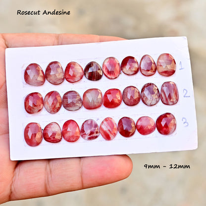 Andesine Cabochons For Jewelry Making Freeform Shape 9mm-12mm AA Grade Loose Strip - 8 pcs in One Strip