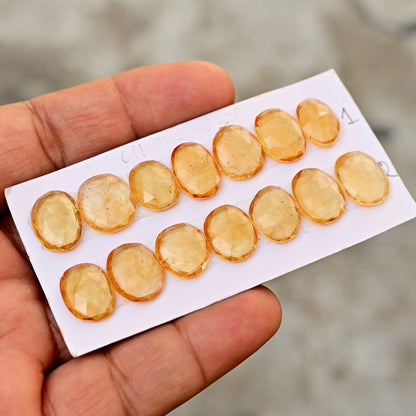 Citrine Cabochon Freeform Shape 10mm - 15mm AA Grade Gemstone Strip-Total 7 Pcs In One Strip