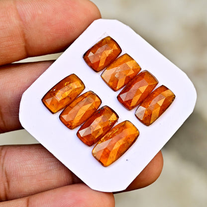 Orange Kyanite Rose Cut  Rectangle Shape 12-16mm AA Grade Gemstone Strip - Total 4 Pcs