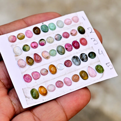 Tourmaline Cabochon Freeform Shape 4mm-10mm AA Grade Strip Set -Total 8 Pcs in one strip (Copy)