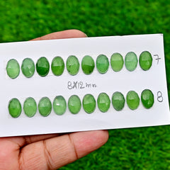 Natural Green Serpentine Jade Cabochons | Hand-Polished Oval & Teardrop Gemstones for Jewelry Making