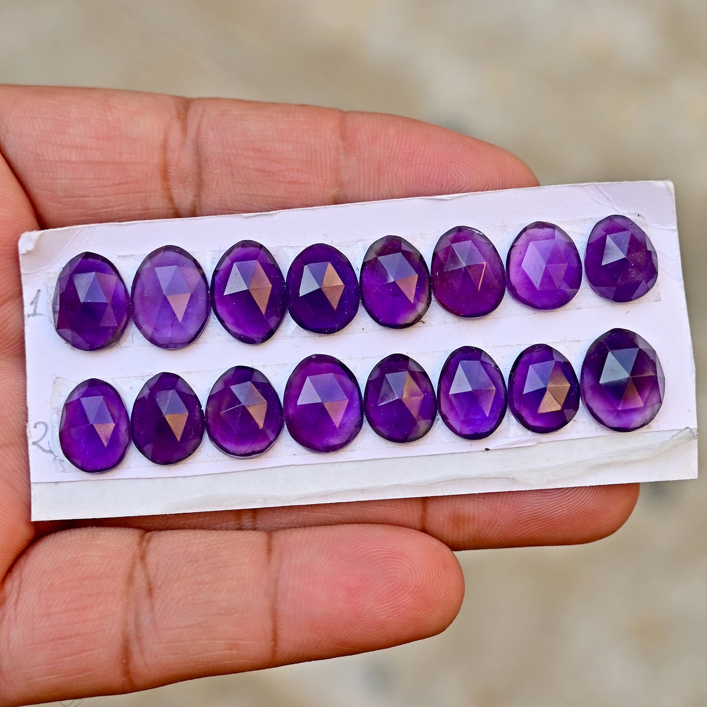 Amethyst Rosecut  Gemstone Freeform Shape  For Jewelry Making AA Grade Gemstone Strip - Total 8 Pcs