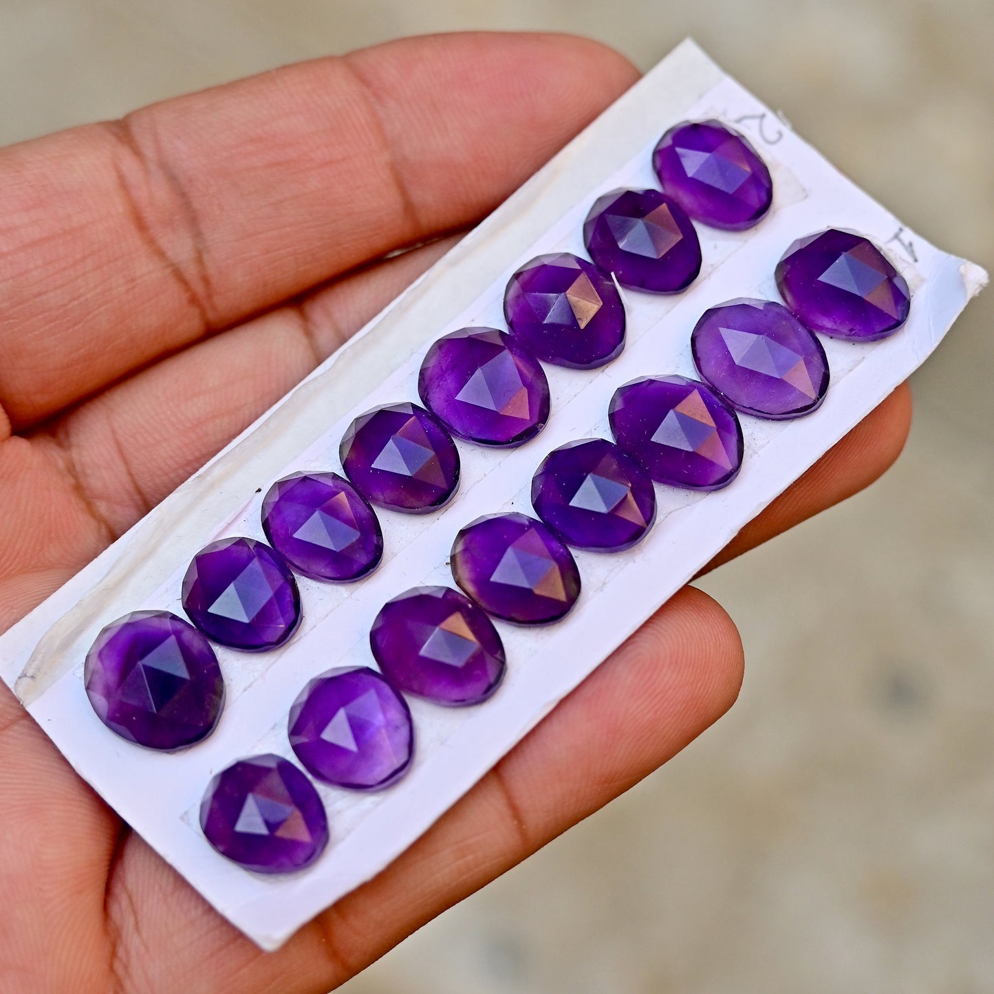 Amethyst Rosecut  Gemstone Freeform Shape  For Jewelry Making AA Grade Gemstone Strip - Total 8 Pcs