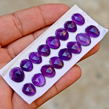 Amethyst Rosecut  Gemstone Freeform Shape  For Jewelry Making AA Grade Gemstone Strip - Total 8 Pcs