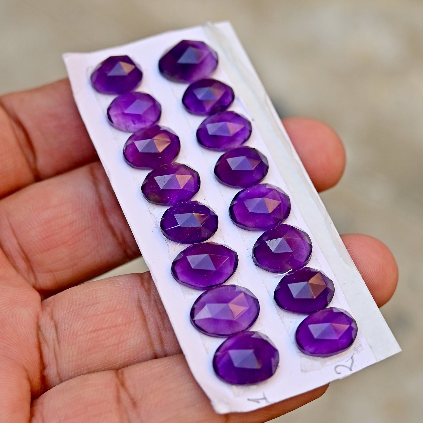 Amethyst Rosecut  Gemstone Freeform Shape  For Jewelry Making AA Grade Gemstone Strip - Total 8 Pcs