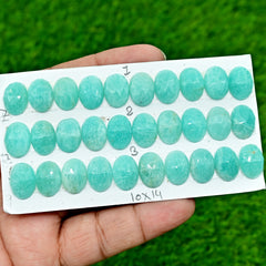 AAA Peruvian Amazonite Cabochons | Trillion, Oval & Pear Gemstones – Smooth, Calibrated Stones