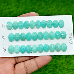 AAA Peruvian Amazonite Cabochons | Trillion, Oval & Pear Gemstones – Smooth, Calibrated Stones