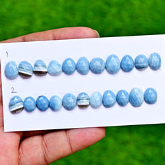 Owyhee Blue Opal Rose Cut Cabochon | Unique Blue Opal Stone For Jewelry Making