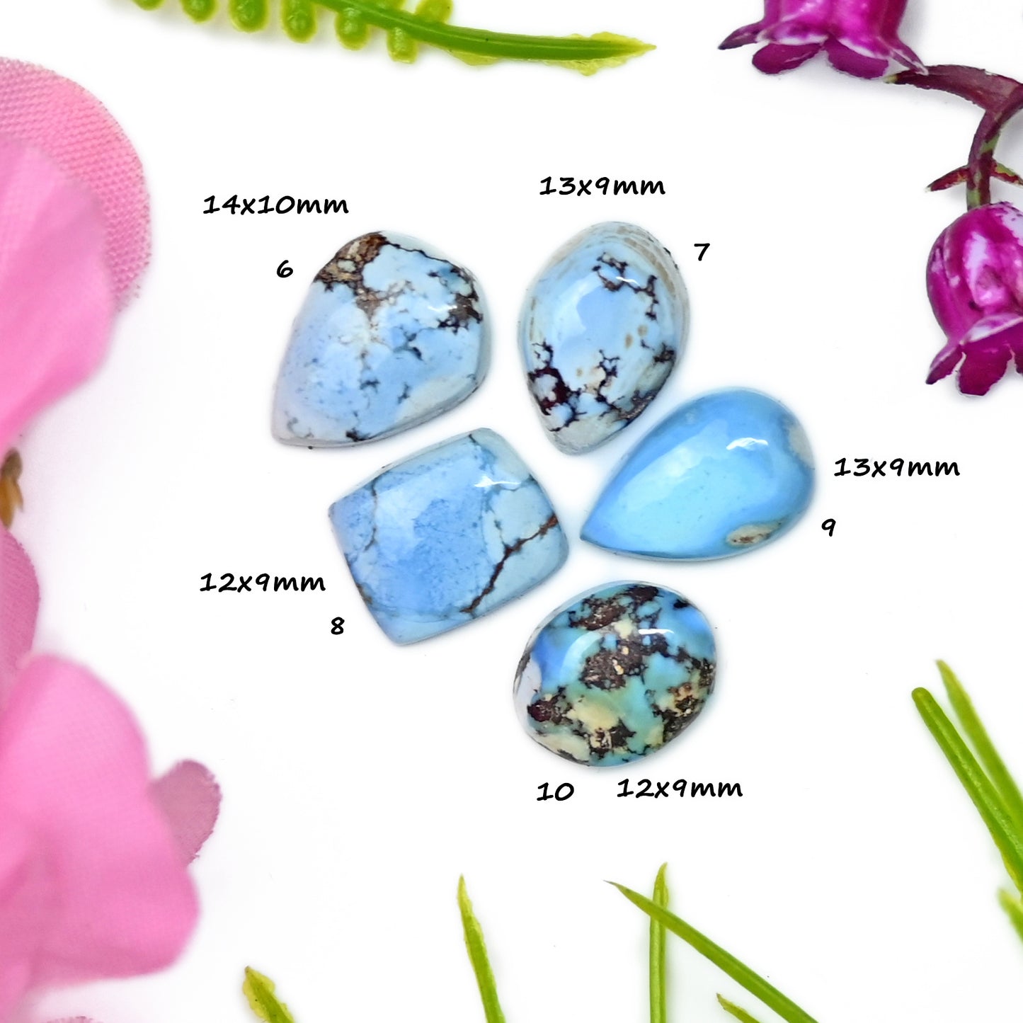 Golden Hills Lavender Turquoise Cabochons For Jewelry Making Mix Shape AA Grade Loose Gemstone - single Piece