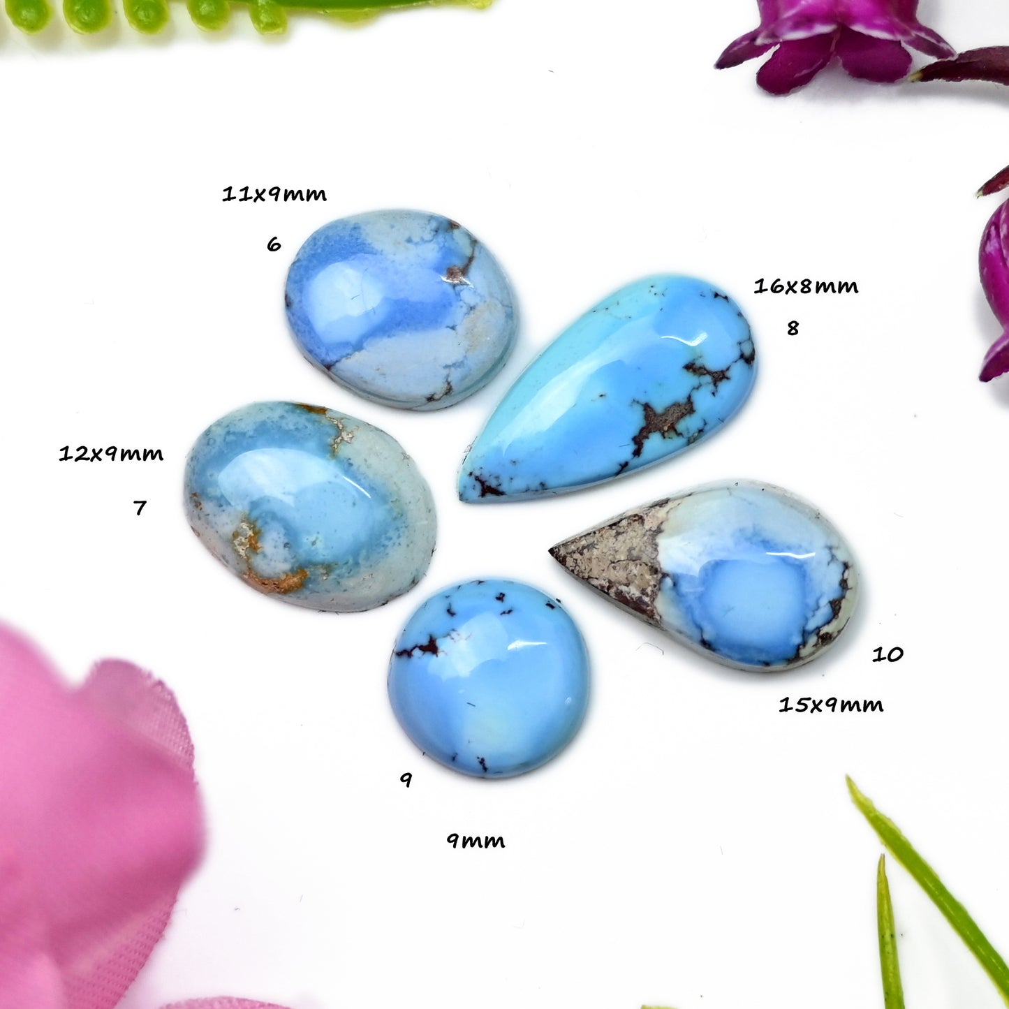 Golden Hills Lavender Turquoise Cabochons For Jewelry Making Mix Shape AA Grade Loose Gemstone - single Piece