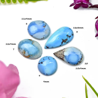 Golden Hills Lavender Turquoise Cabochons For Jewelry Making Mix Shape AA Grade Loose Gemstone - single Piece