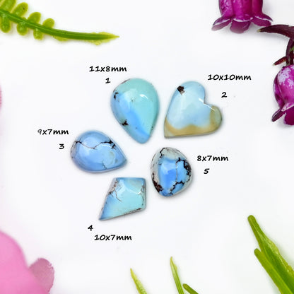 Golden Hills Lavender Turquoise Cabochons For Jewelry Making Mix Shape AA Grade Loose Gemstone - single Piece