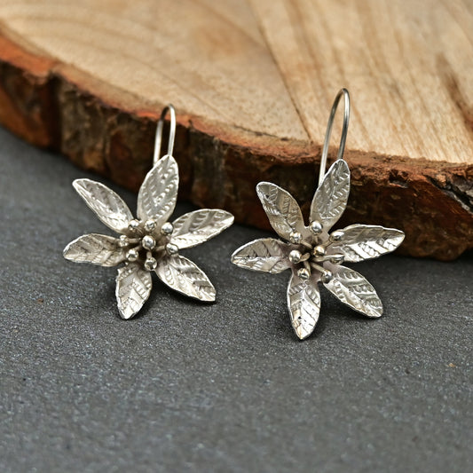 Sterling Silver lily Earring For Women/ 92.5 Stamped/Pure Silver/Premium Quality Handmade Design