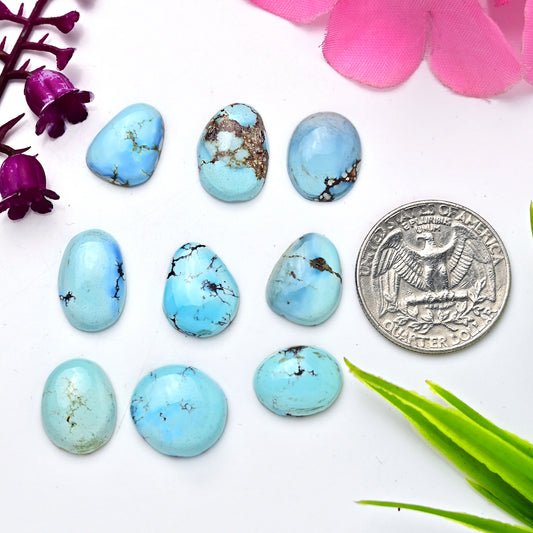 Golden Hills Turquoise Cabochons For Jewelry Making Freeform Shape AA Grade Loose Gemstone - single Piece