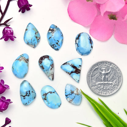 Golden Hills Turquoise Cabochons For Jewelry Making Freeform Shape AA Grade Loose Gemstone - single Piece