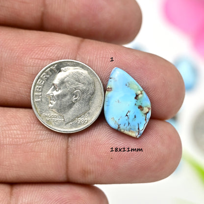 Golden Hills Turquoise Cabochons For Jewelry Making Freeform Shape AA Grade Loose Gemstone - single Piece