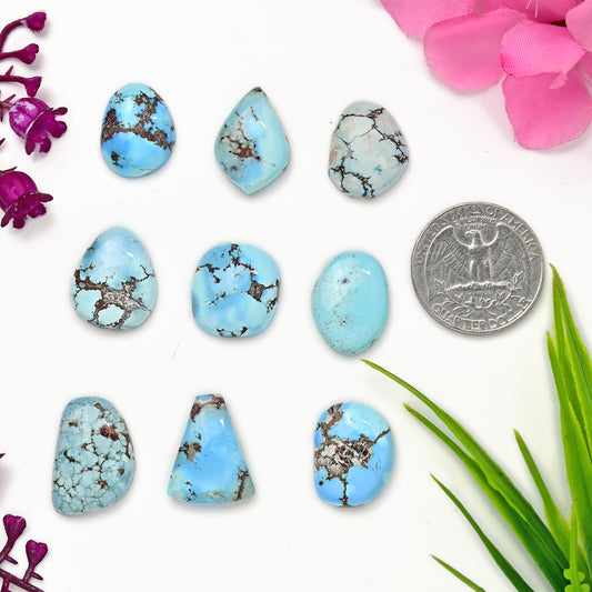 Golden Hills Turquoise Cabochons For Jewelry Making Freeform Shape AA Grade Loose Gemstone - single Piece