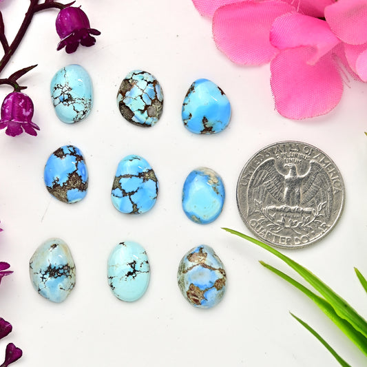 Golden Hills Turquoise Cabochons For Jewelry Making Freeform Shape AA Grade Loose Gemstone - single Piece