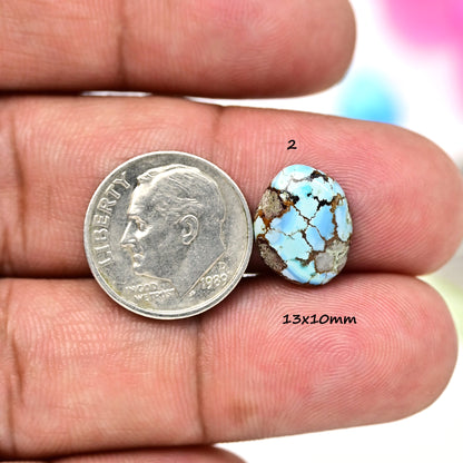 Golden Hills Turquoise Cabochons For Jewelry Making Freeform Shape AA Grade Loose Gemstone - single Piece