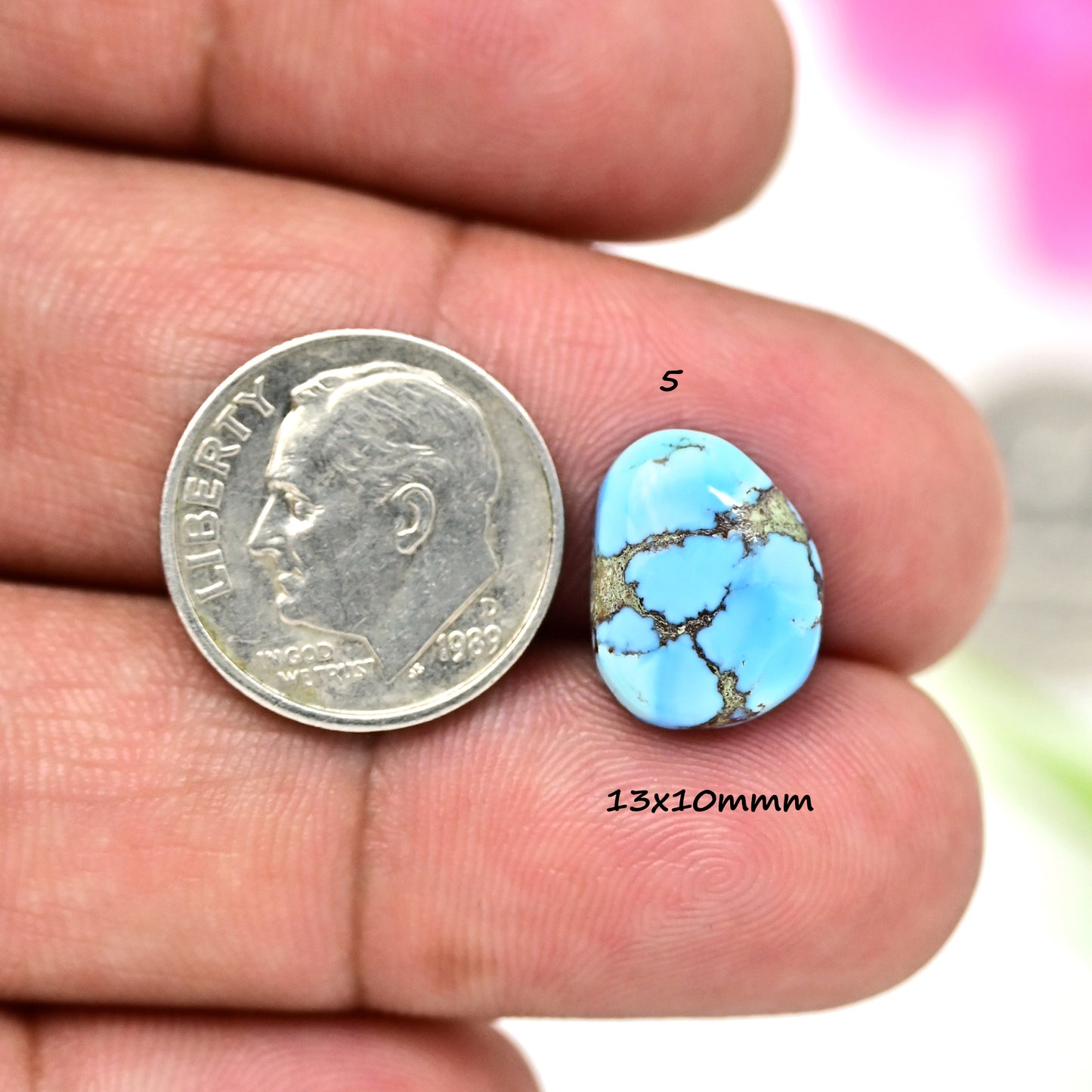 Golden Hills Turquoise Cabochons For Jewelry Making Freeform Shape AA Grade Loose Gemstone - single Piece