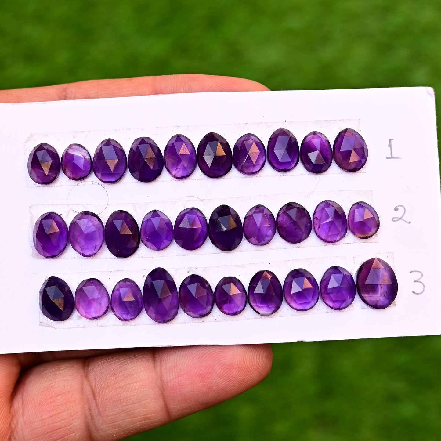 11x16mm-15x17mm Amethyst Rosecut Edelstein Mix Form zur Schmuckherstellung AA Grade Lose Edelstein - Einzelstück