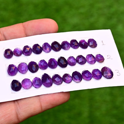 11x16mm-15x17mm Amethyst Rosecut Edelstein Mix Form zur Schmuckherstellung AA Grade Lose Edelstein - Einzelstück