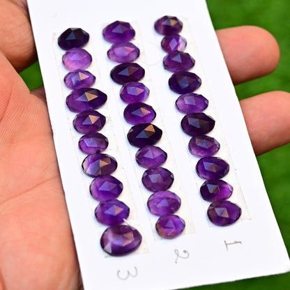 11x16mm-15x17mm Amethyst Rosecut Edelstein Mix Form zur Schmuckherstellung AA Grade Lose Edelstein - Einzelstück