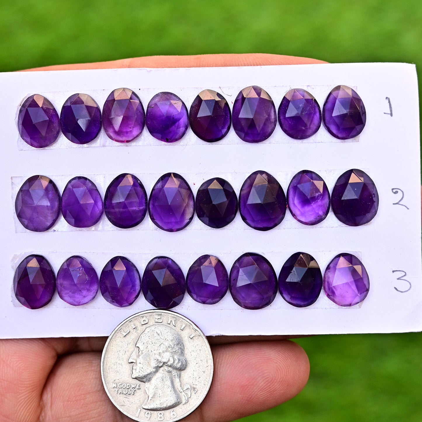 11x16mm-15x17mm Amethyst Rosecut Edelstein Mix Form zur Schmuckherstellung AA Grade Lose Edelstein - Einzelstück