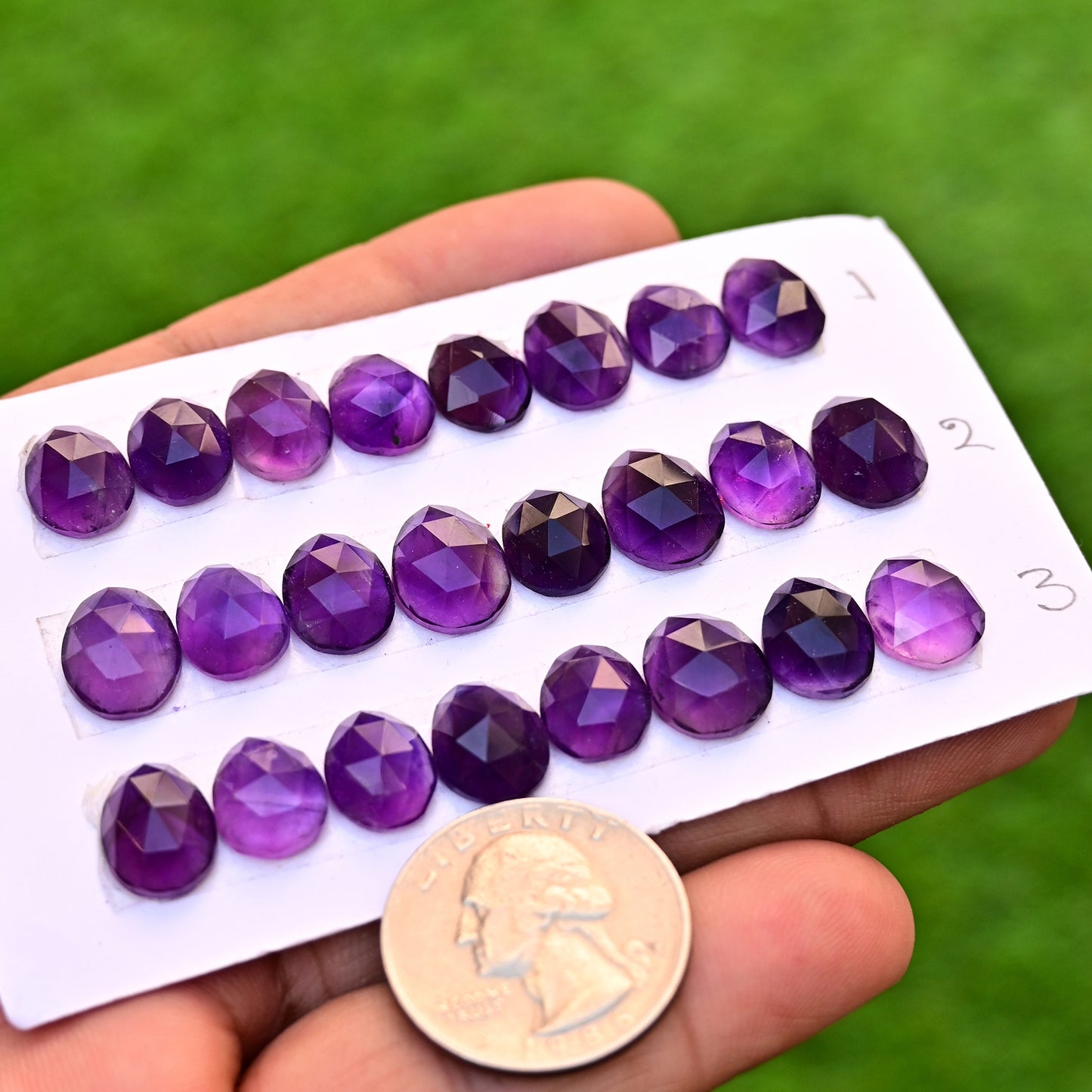 11x16mm-15x17mm Amethyst Rosecut Edelstein Mix Form zur Schmuckherstellung AA Grade Lose Edelstein - Einzelstück